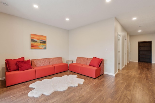 17785 Valley Cove Ct, Minnetonka, MN 55345 - living room with wood finished floors, recessed lighting, and baseboards