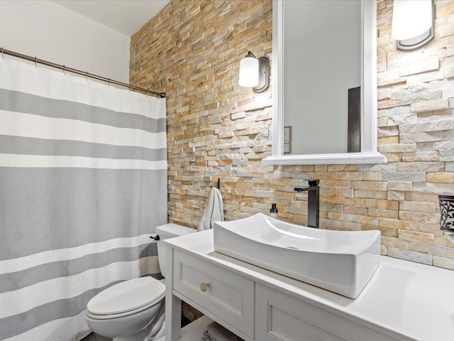 46747 Poss Beach Rd, Pelican Rapids, MN 56572 - bathroom with vanity and a shower with shower curtain