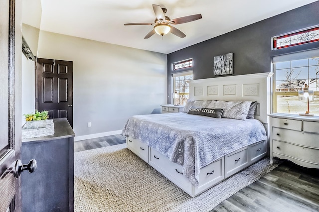46747 Poss Beach Rd, Pelican Rapids, MN 56572 - bedroom featuring wood finished floors and ceiling fan