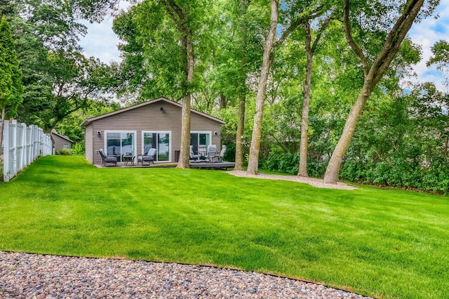 46747 Poss Beach Rd, Pelican Rapids, MN 56572 - rear view of house featuring view of wooded area