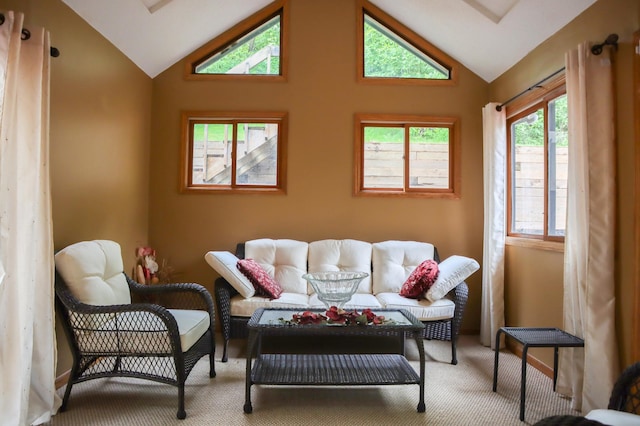 13720 Georgia Dr, Apple Valley, MN 55124 - carpeted living room with vaulted ceiling