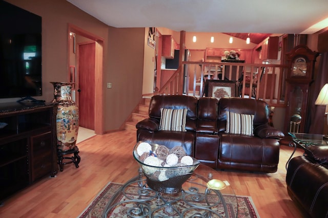 13720 Georgia Dr, Apple Valley, MN 55124 - living area featuring stairway and wood finished floors