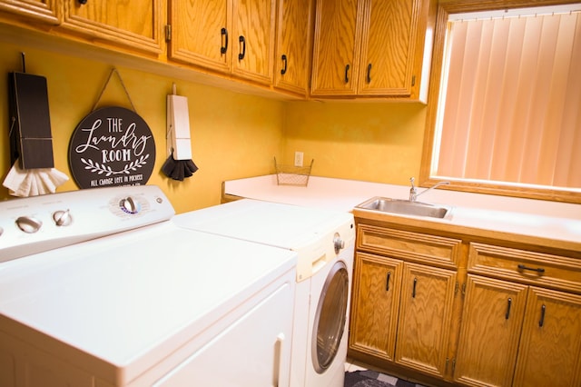 13720 Georgia Dr, Apple Valley, MN 55124 - laundry room with cabinet space and washer and clothes dryer