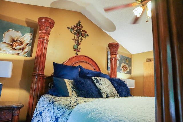 13720 Georgia Dr, Apple Valley, MN 55124 - bedroom with vaulted ceiling and a ceiling fan