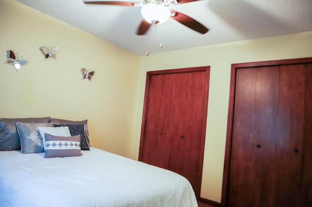 13720 Georgia Dr, Apple Valley, MN 55124 - bedroom featuring multiple closets and ceiling fan