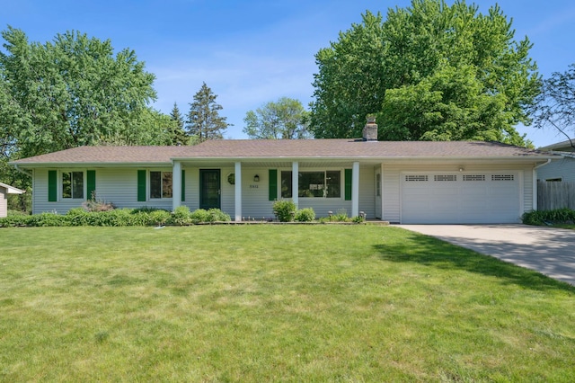11413 Christansen Ct, Burnsville, MN 55337 - single story home with a garage, driveway, and a chimney