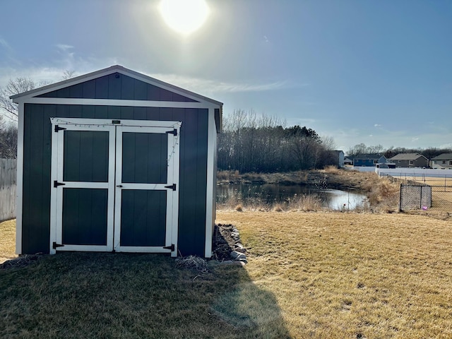 941 Whiskey Rd NW, Isanti, MN 55040 - view of shed with a water view