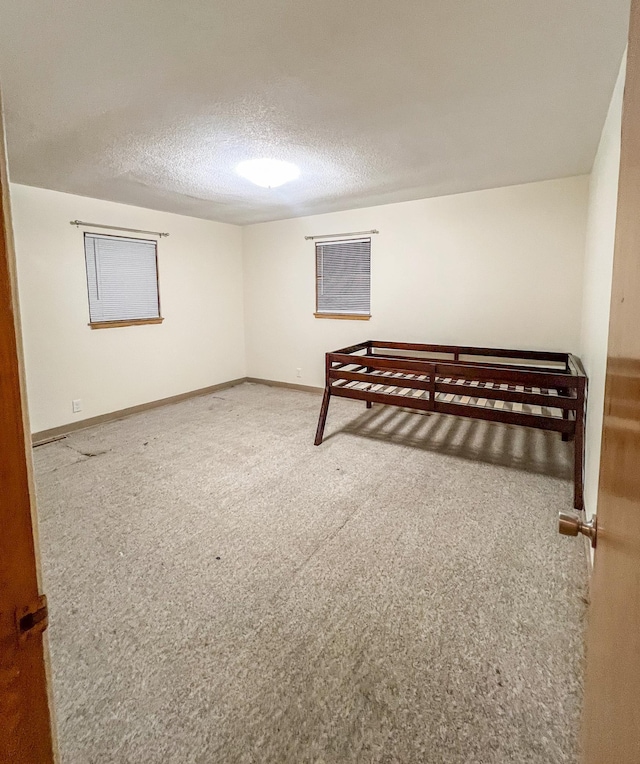 302 Elmwood St, Arlington, MN 55307 - unfurnished bedroom featuring a textured ceiling, carpet flooring, and baseboards