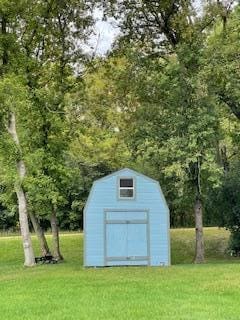 view of shed