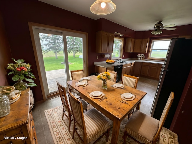 10855 150th St NE, Spicer, MN 56288 - dining space with ceiling fan