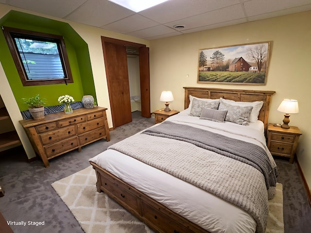 6480 Long Lake Rd, Willmar, MN 56201 - bedroom featuring a paneled ceiling and carpet flooring