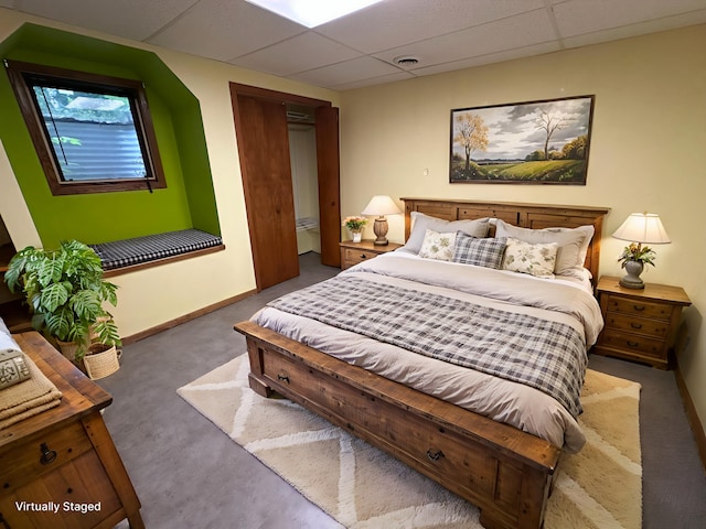 6480 Long Lake Rd, Willmar, MN 56201 - bedroom featuring a paneled ceiling and carpet floors