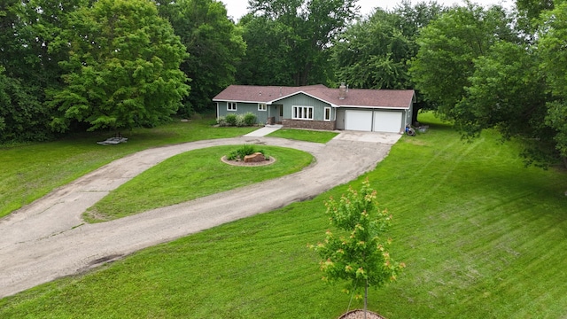 6480 Long Lake Rd, Willmar, MN 56201 - single story home featuring driveway, a front lawn, and a garage