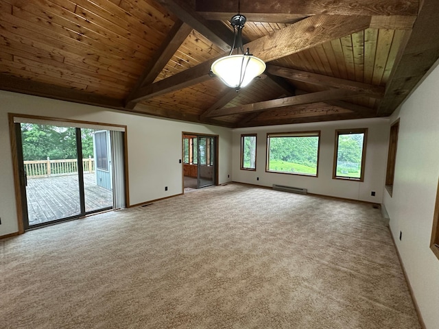6480 Long Lake Rd, Willmar, MN 56201 - carpeted spare room with wood ceiling and baseboards