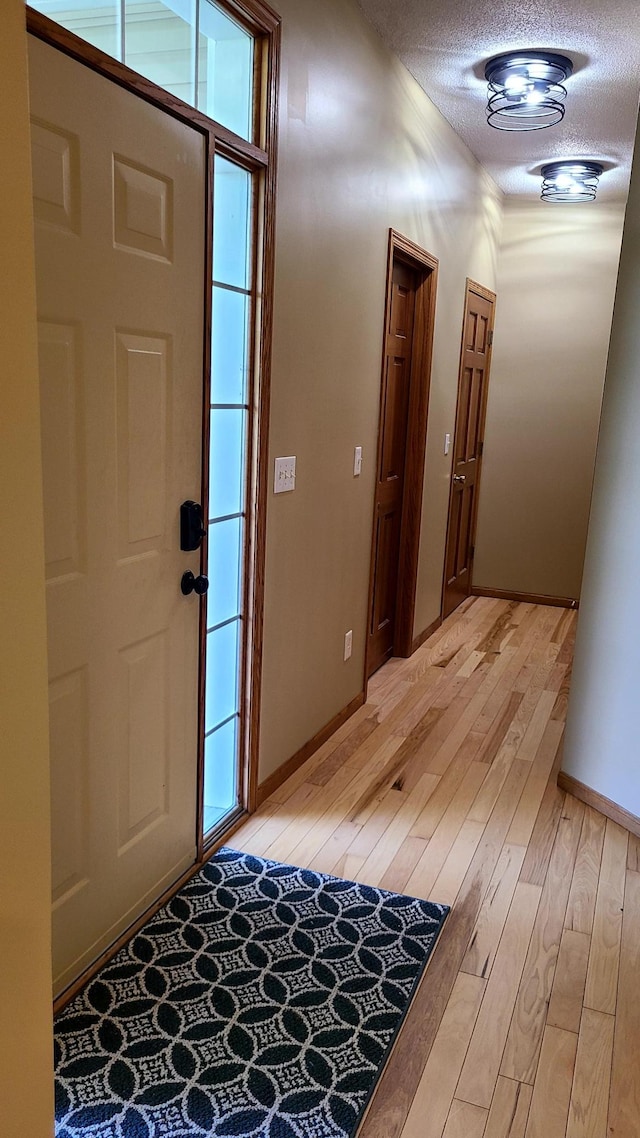 1404 19th Ave NW, Faribault, MN 55021 - entryway with light wood finished floors and a textured ceiling