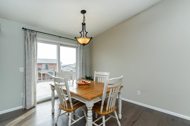 4846 Lionhart Dr NW, Rochester, MN 55901 - dining space featuring dark wood-type flooring and baseboards