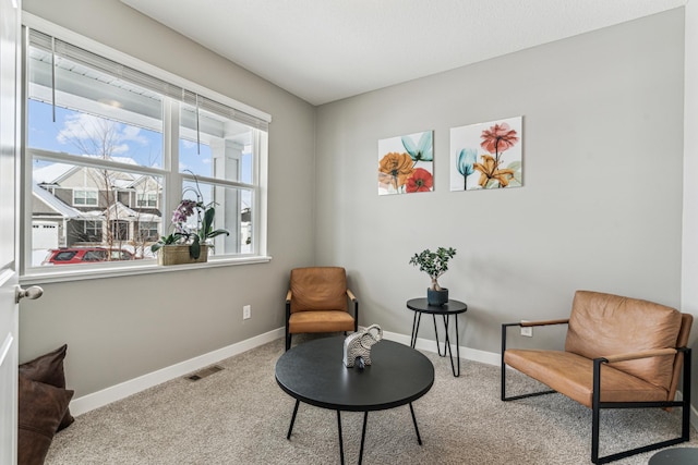 12972 Bauer Dr N, Champlin, MN 55316 - living area featuring baseboards and carpet floors