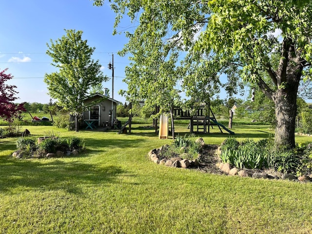 surrounding community with a lawn