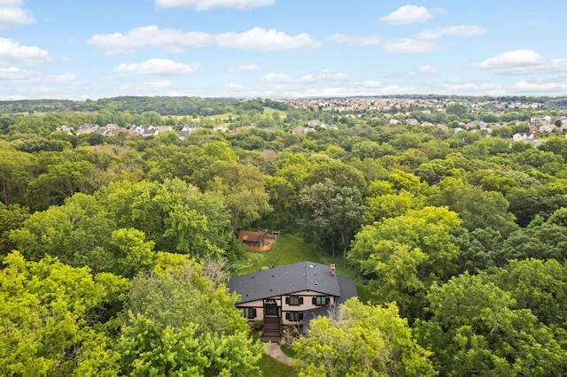 5853 Deer Trail Cir, Woodbury, MN 55129 - view from above of property with a forest