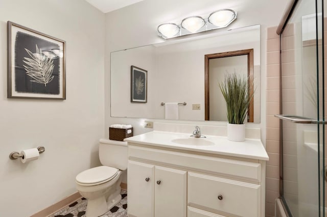 5853 Deer Trail Cir, Woodbury, MN 55129 - full bath with vanity and a shower with door