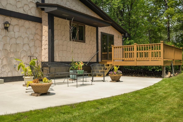 5853 Deer Trail Cir, Woodbury, MN 55129 - view of patio with a deck and french doors