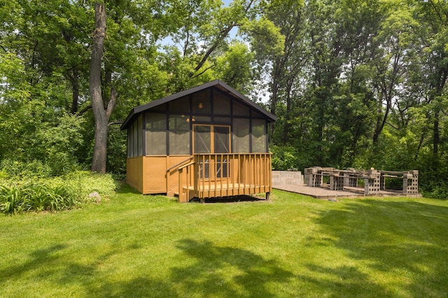 5853 Deer Trail Cir, Woodbury, MN 55129 - view of outbuilding with a sunroom