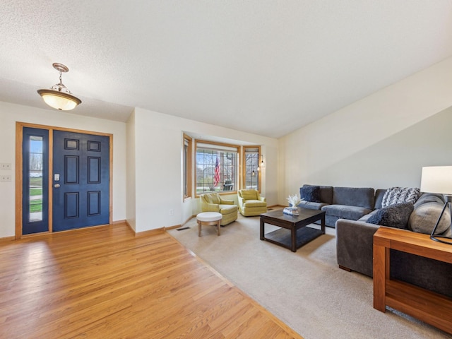 22184 Iman St NW, Nowthen, MN 55330 - living room with light wood-style floors and baseboards