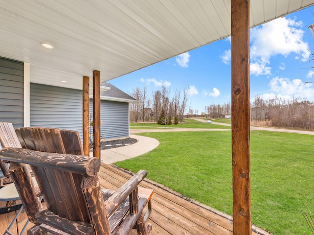 22184 Iman St NW, Nowthen, MN 55330 - deck with a lawn