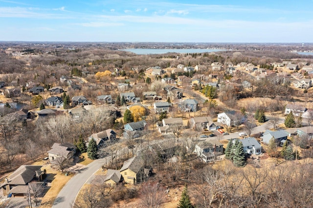drone / aerial view with a residential view