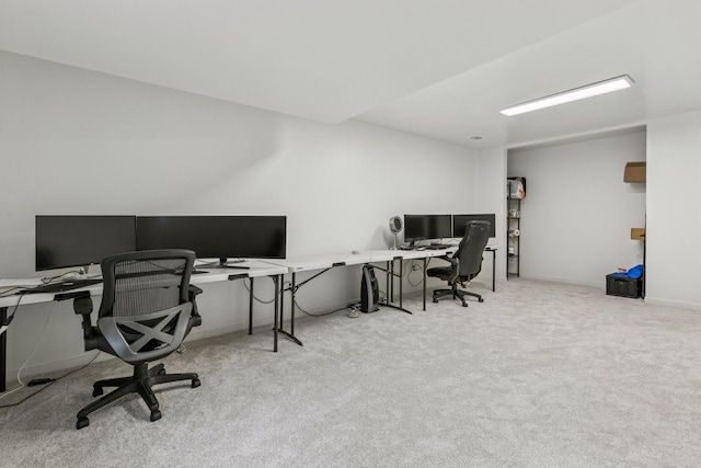 office space with carpet