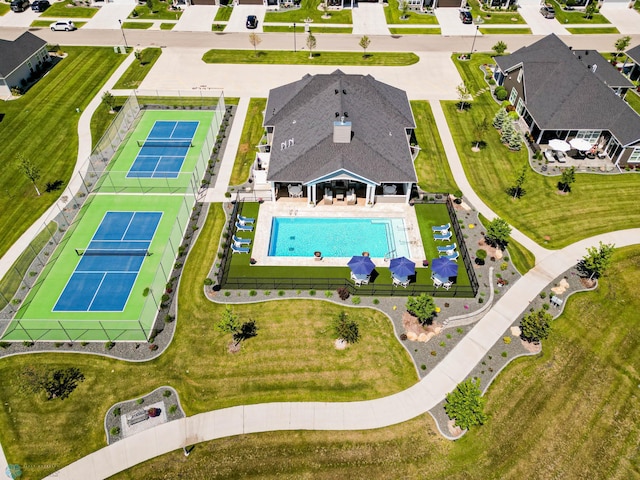 662 Rania Way W, West Fargo, ND 58078 - bird's eye view of a pool