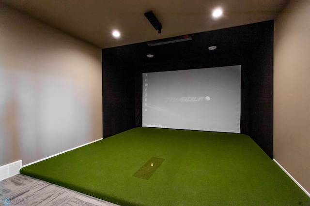 662 Rania Way W, West Fargo, ND 58078 - game room featuring golf simulator and recessed lighting