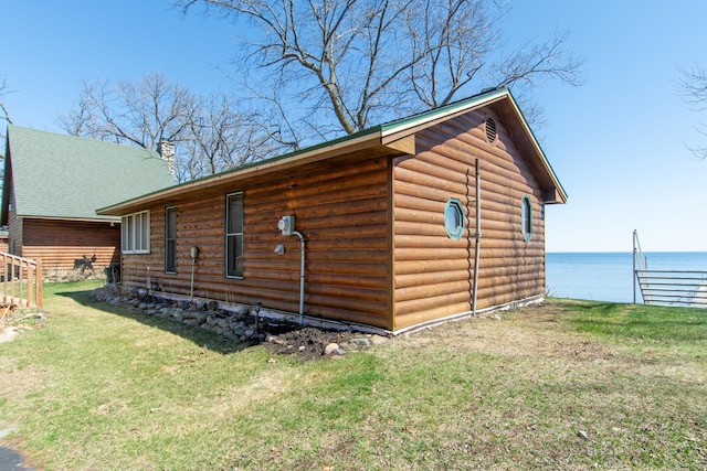 view of outdoor structure featuring a water view