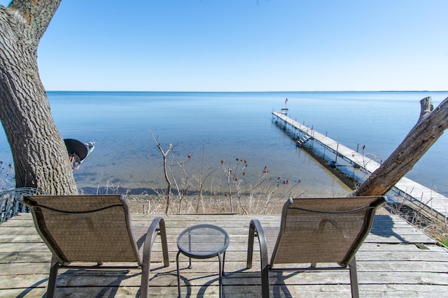 exterior space featuring a water view