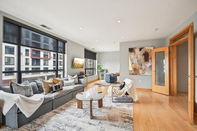 3104 Lake St Unit 202, Minneapolis, MN 55416 - living area featuring hardwood / wood-style floors and recessed lighting