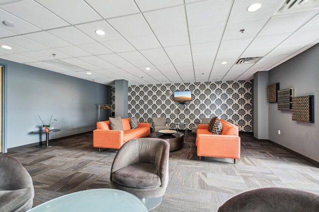 3104 Lake St Unit 202, Minneapolis, MN 55416 - common area featuring wallpapered walls and recessed lighting