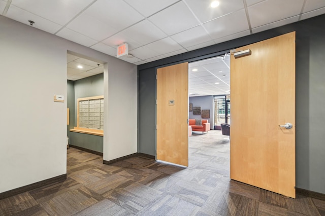 3104 Lake St Unit 202, Minneapolis, MN 55416 - carpeted spare room with baseboards, a drop ceiling, and recessed lighting