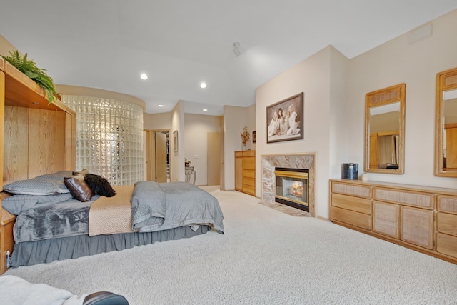 780 Virginia Shores Cir, Excelsior, MN 55331 - bedroom with carpet, recessed lighting, and a high end fireplace