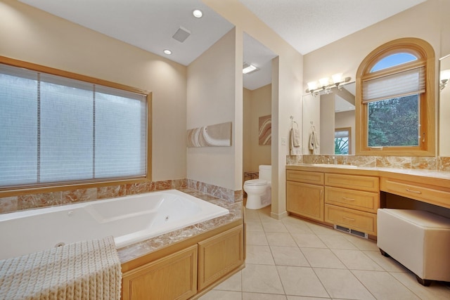 780 Virginia Shores Cir, Excelsior, MN 55331 - full bath with tile patterned floors, a tub with jets, toilet, and vanity