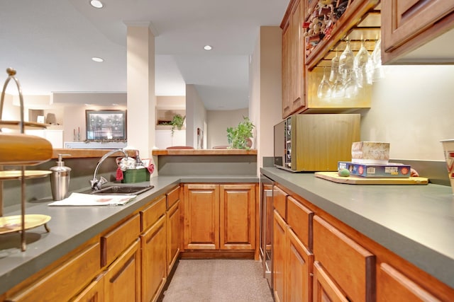 780 Virginia Shores Cir, Excelsior, MN 55331 - bar area with a sink, recessed lighting, and beverage cooler