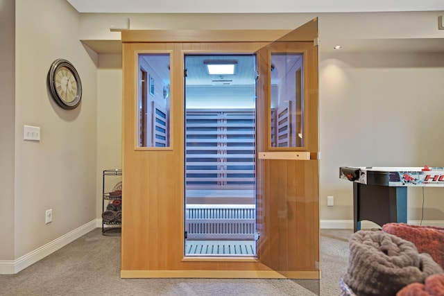 780 Virginia Shores Cir, Excelsior, MN 55331 - relaxing sauna featuring baseboards and carpet flooring