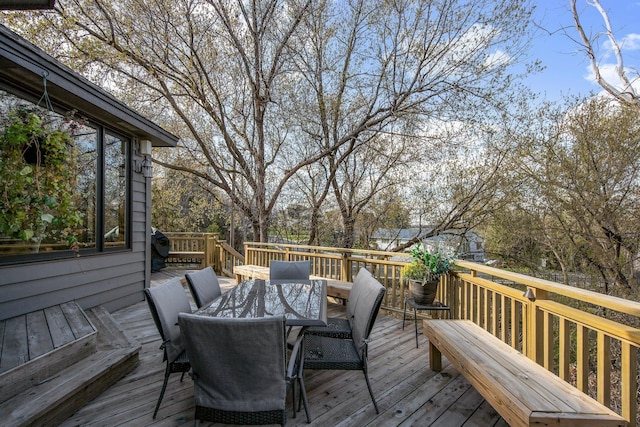 780 Virginia Shores Cir, Excelsior, MN 55331 - wooden deck featuring outdoor dining space