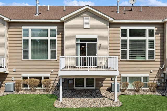 8127 Virginia Pl, Savage, MN 55378 - back of property featuring cooling unit, a yard, and stairway