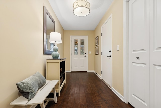 8127 Virginia Pl, Savage, MN 55378 - doorway featuring dark wood-style flooring and baseboards