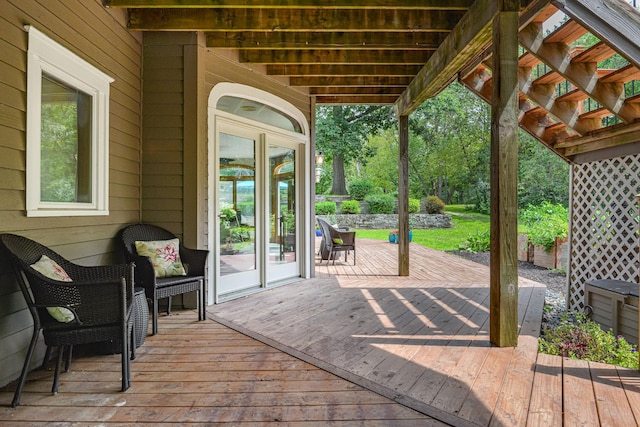10069 Stacy Trl, Chisago City, MN 55013 - view of wooden terrace
