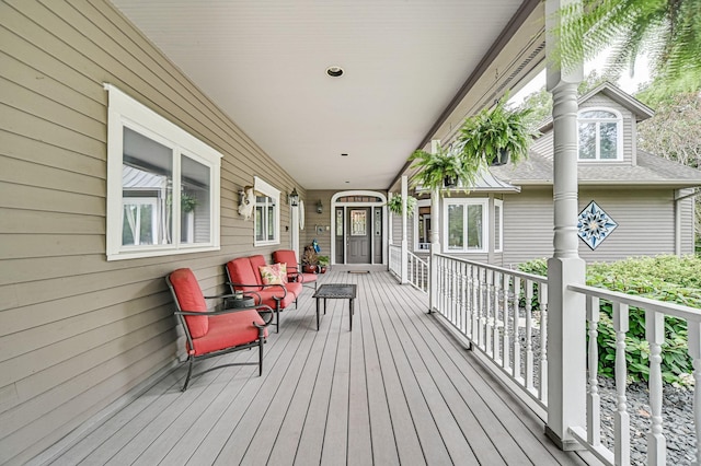 10069 Stacy Trl, Chisago City, MN 55013 - view of wooden terrace