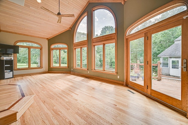 10069 Stacy Trl, Chisago City, MN 55013 - unfurnished sunroom featuring lofted ceiling