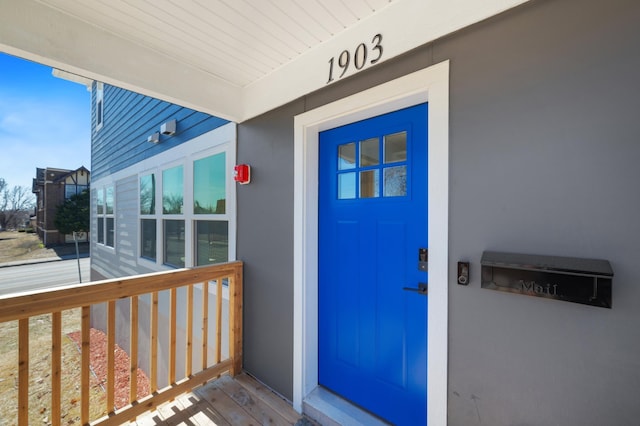 1903 Thomas Ave N, Minneapolis, MN 55411 - property entrance featuring stucco siding