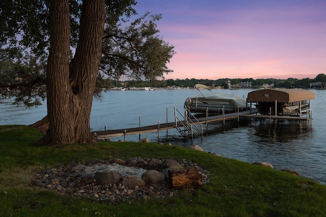 5150 Meadville St, Greenwood, MN 55331 - dock with boat lift and a water view