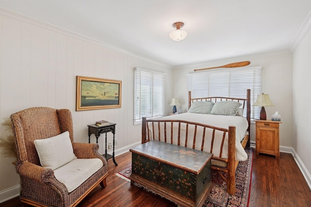 5150 Meadville St, Greenwood, MN 55331 - bedroom featuring crown molding, multiple windows, and wood finished floors